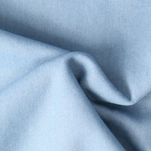 Tissus Jean Denim envers bouclette Bleu clair
