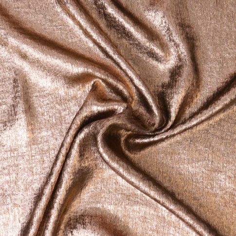 Tissu Lamé  texturé Rose gold