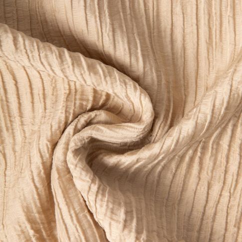 Tissu Lyocell plissé uni Doré
