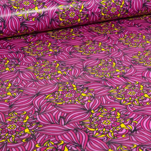 Tissu Wax africain n°  716 sur fond Rose