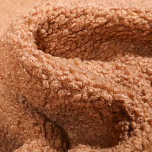 Tissu Lainage bouclettes Camel