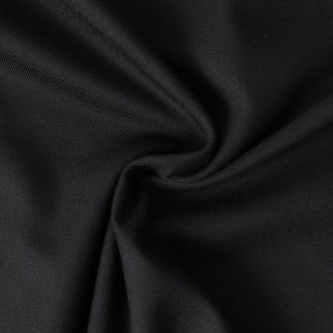 Tissu Jersey Bambou recyclé Aelys uni Noir