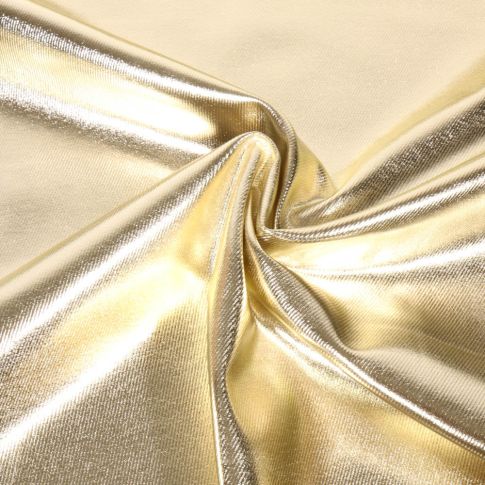 Tissu Coton Sergé stretch uni Doré