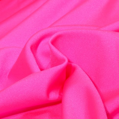 Tissu Lycra brillant Rose fluo
