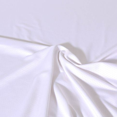Tissu Jersey Maillot de sport uni Blanc