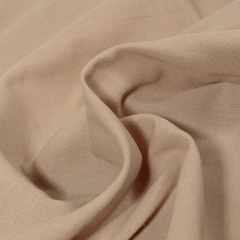 Tissu Batiste de Coton uni Beige