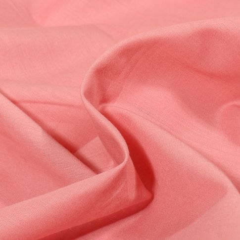 Tissu Batiste de Coton uni Rose poudré