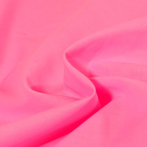 Tissu Batiste de Coton uni Rose bonbon