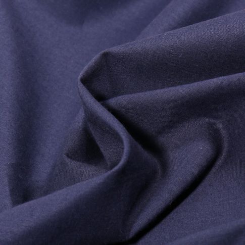 Tissu Batiste de Coton uni Bleu marine