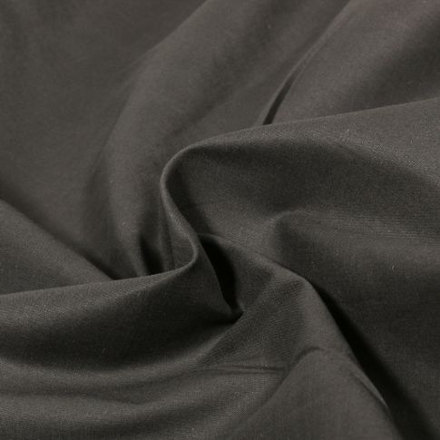 Tissu Batiste de Coton uni Gris foncé