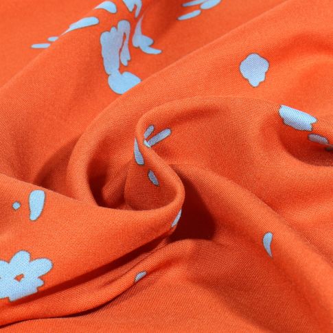 Tissu Viscose Fibre Mood Yella sur fond Orange