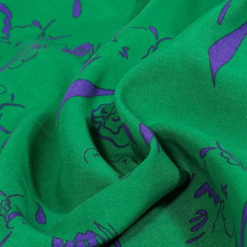 Tissu Viscose Tencel Fibre Mood Aria sur fond Vert