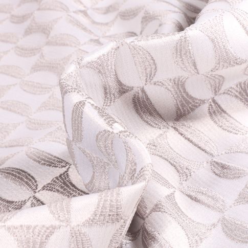 Tissu Jacquard Candice sur fond Argent