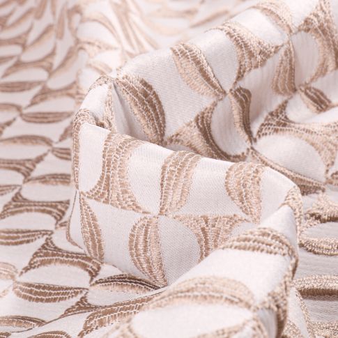 Tissu Jacquard Candice sur fond Bronze