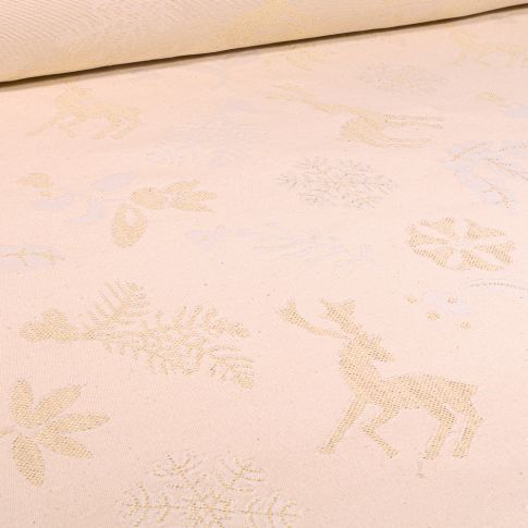 Tissu Toile jacquard Naturel