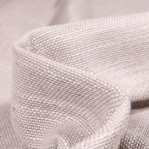 Tissu Toile Casual aspect lin Grande largeur Gris chiné