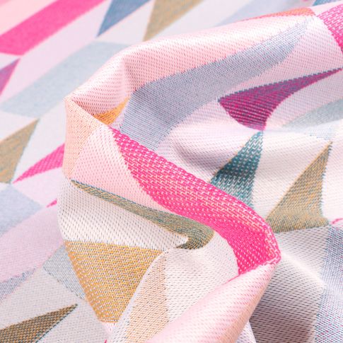 Tissu Jacquard Nash sur fond Multicolore