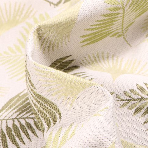 Tissu Jacquard Natura sur fond Vert