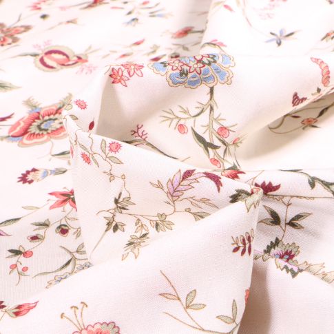 Tissu Viscose Dashwood Studio Dutch Heritage lia sur fond Blanc