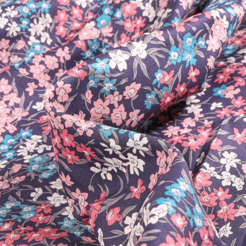Tissu Liberty of London Sea blossoms B sur fond Violet