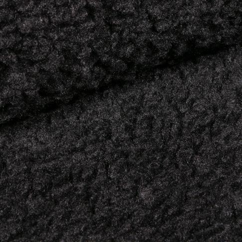Tissu Fausse fourrure bouclette XL Noir
