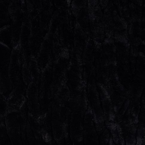 Tissu Fausse fourrure Malou uni Noir