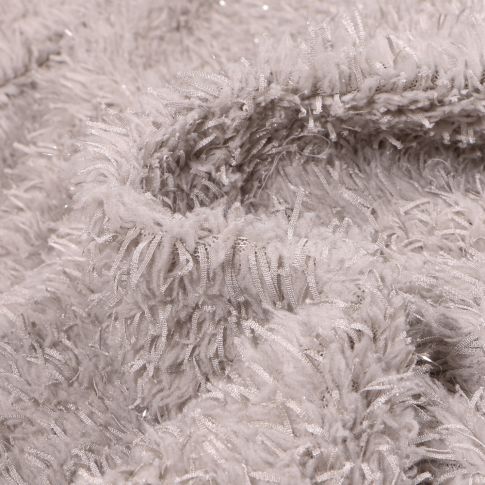 Tissu  Fausse fourrure Irina sur fond Gris clair