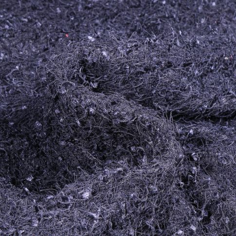 Tissu  Fausse fourrure Fantaisie sur fond Bleu marine
