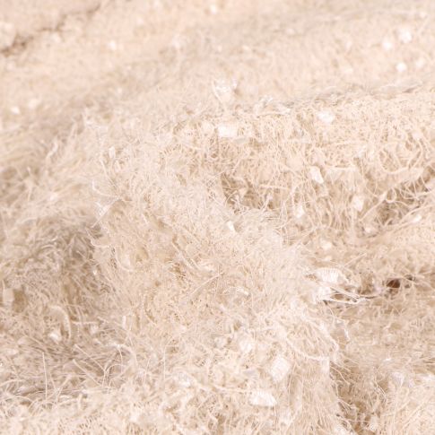 Tissu  Fausse fourrure Fantaisie sur fond Ecru