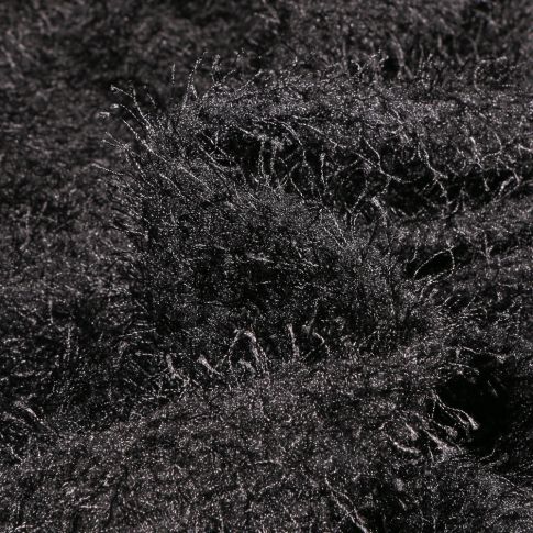 Tissu  Fausse fourrure Ludmila sur fond Noir