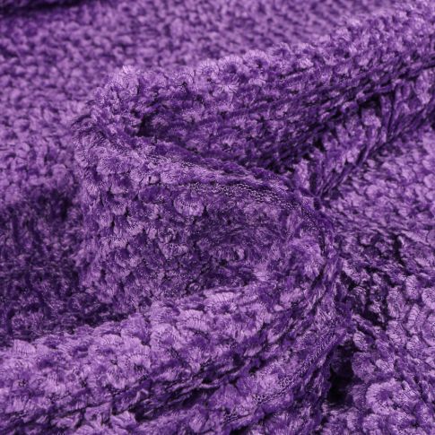 Tissu  Fausse fourrure Chenille Nastya sur fond Violet