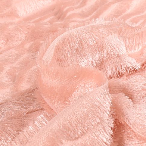 Tissu  Fausse fourrure Ivanna sur fond Rose pâle