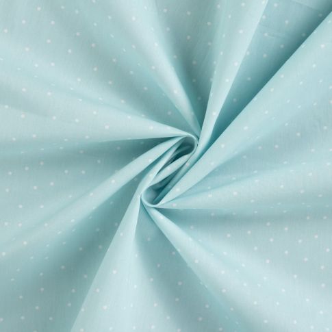 Tissu Coton imprimé Pois blancs Louis sur fond Bleu
