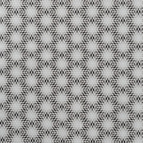 Tissu Coton imprimé Graphic sur fond Gris anthracite