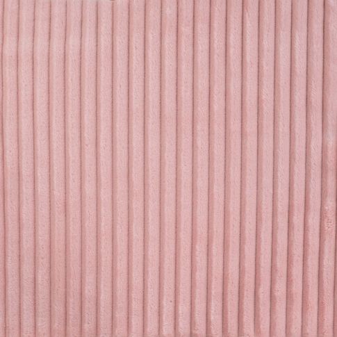 Tissu Minky Ultra doux uni côtelé envers doudou Rose