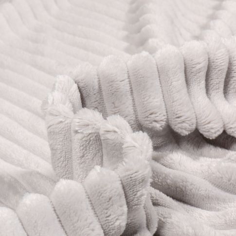 Tissu Minky Ultra doux uni côtelé envers doudou Gris