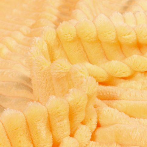 Tissu Minky Ultra doux uni côtelé envers doudou Jaune