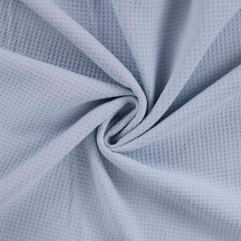 Tissu Nid d'abeille envers éponge uni Bambelux Bleu lavande