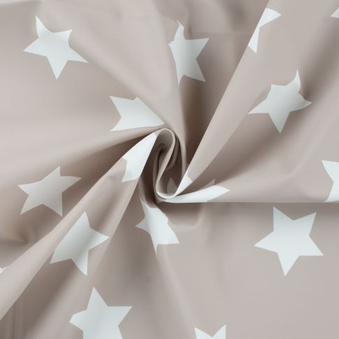 Tissu Imperméable Etoiles sur fond Beige