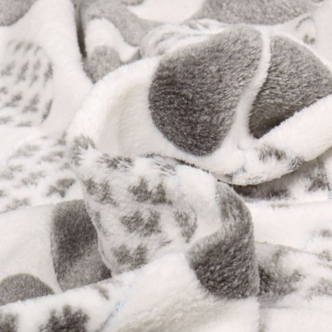 Tissu Doudou  CozyLove sur fond Blanc