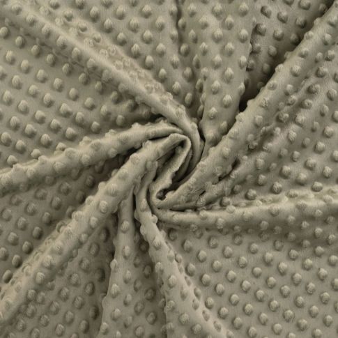 Tissu Minky Ultra doux Pois uni Vert kaki clair
