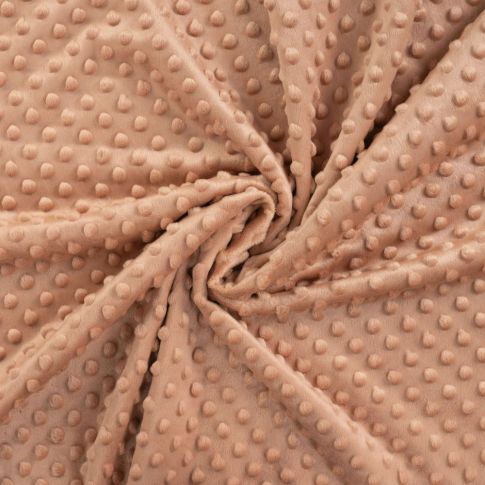 Tissu Minky Ultra doux Pois uni Saumon