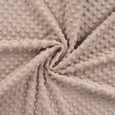 Tissu Minky Ultra doux Pois uni Beige sable
