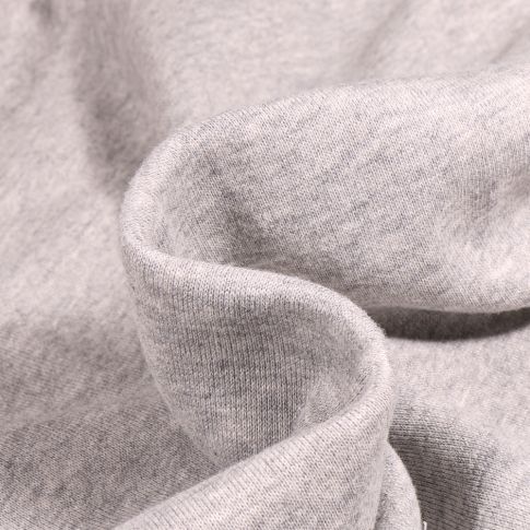 Tissu Sweat Léger envers gratté  Uni sur fond Gris chiné