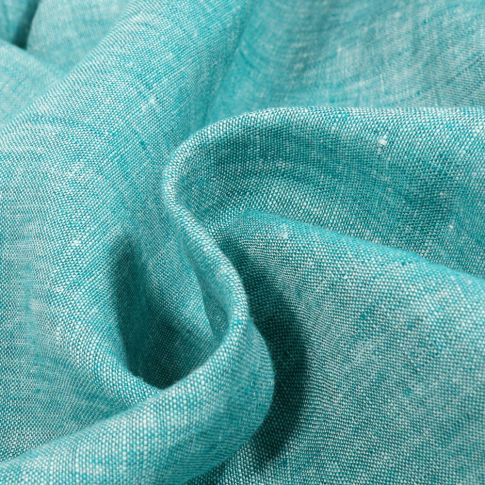 Tissu Lin Georgio sur fond Bleu turquoise