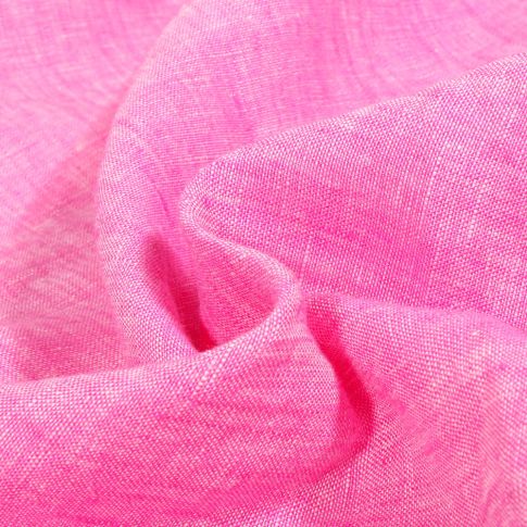 Tissu Lin Georgio sur fond Rose