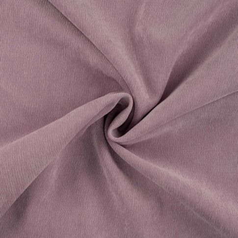 Tissu Velours milleraies uni Vieux rose