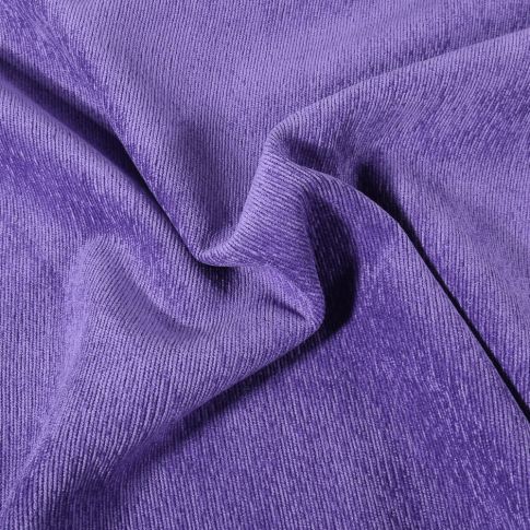 Tissu Velours milleraies uni Violet