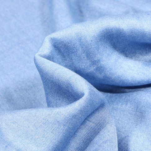 Tissu Chambray Viscose uni Bleu ciel