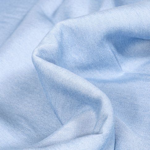Tissu Chambray Tencel Uni Bleu ciel
